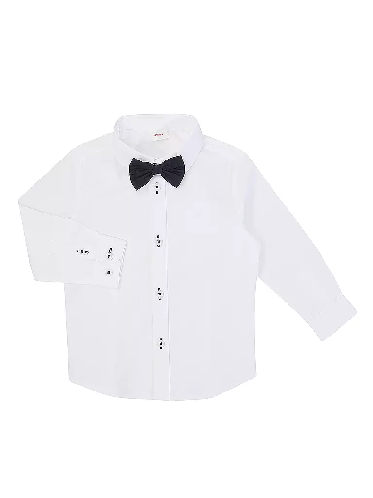 S.OLIVER | Jungen Hemd mit Fliege | Blanco