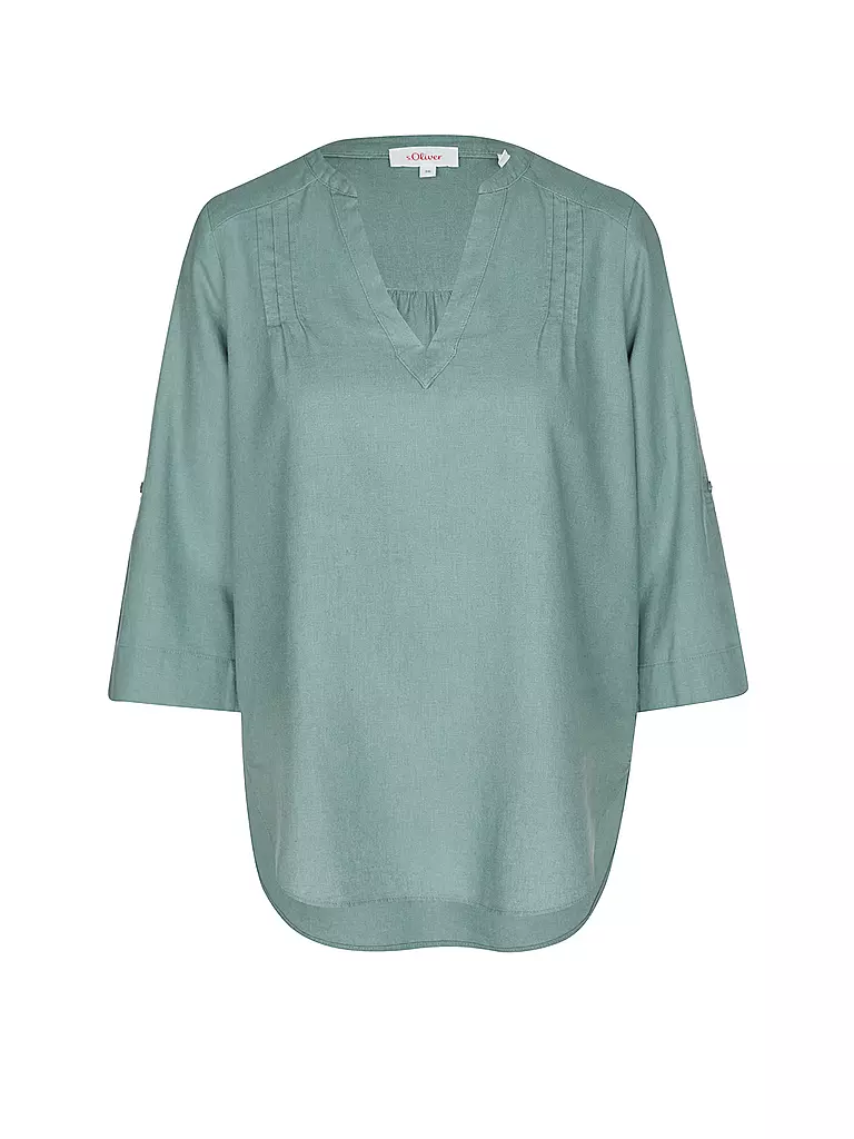 S.OLIVER | Leinenbluse | Petróleo