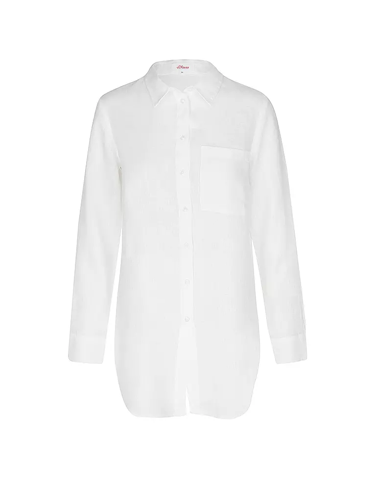 S.OLIVER | Leinenbluse | Blanco