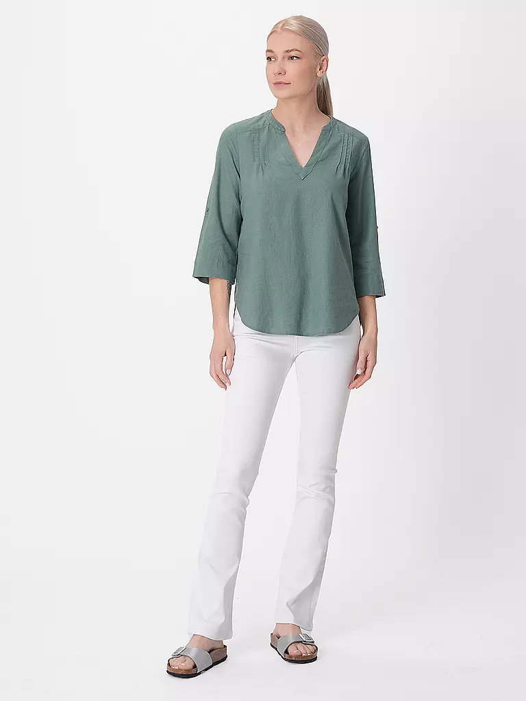 S.OLIVER | Leinenbluse | Petróleo