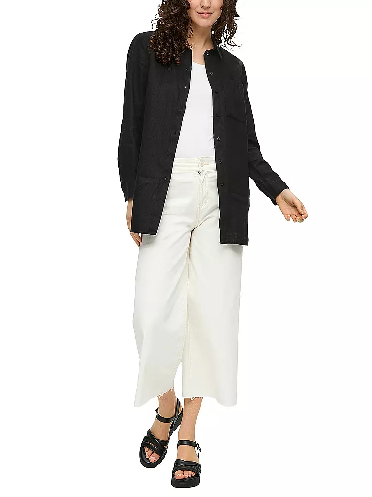 S.OLIVER | Leinenbluse | Negro