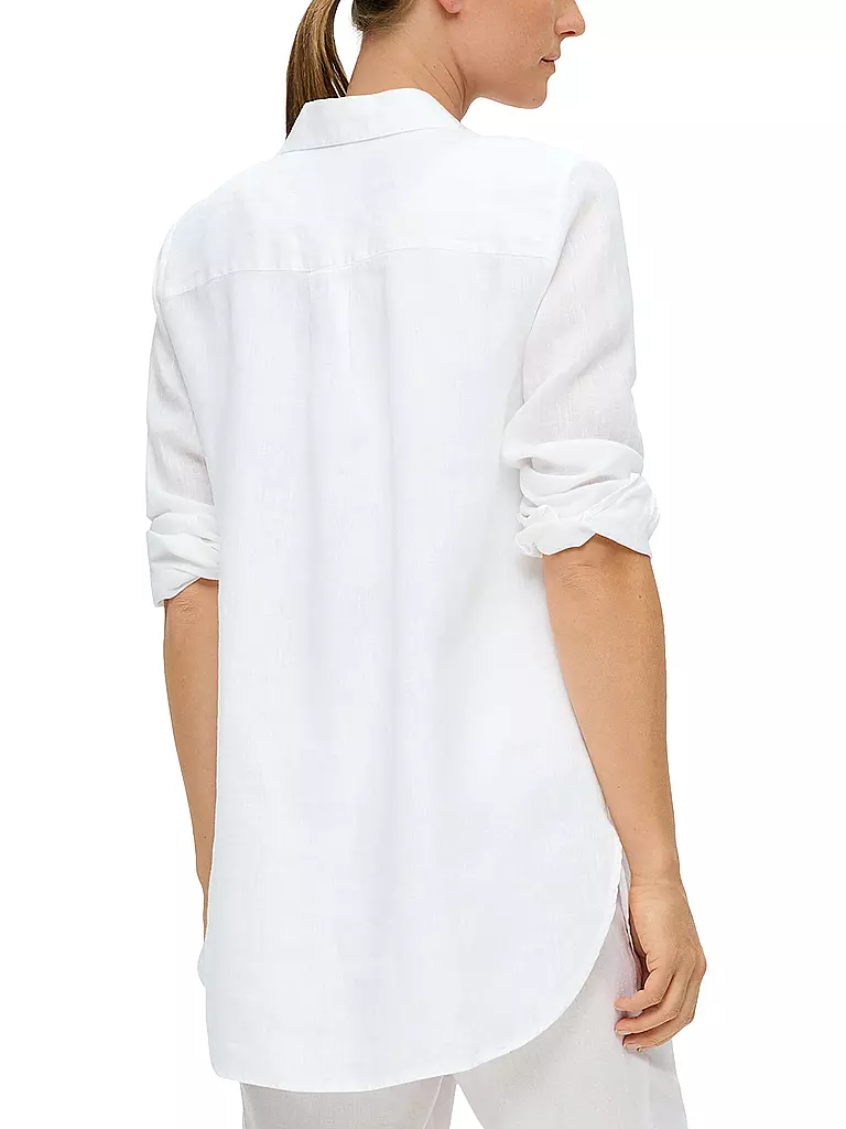 S.OLIVER | Leinenbluse | Blanco