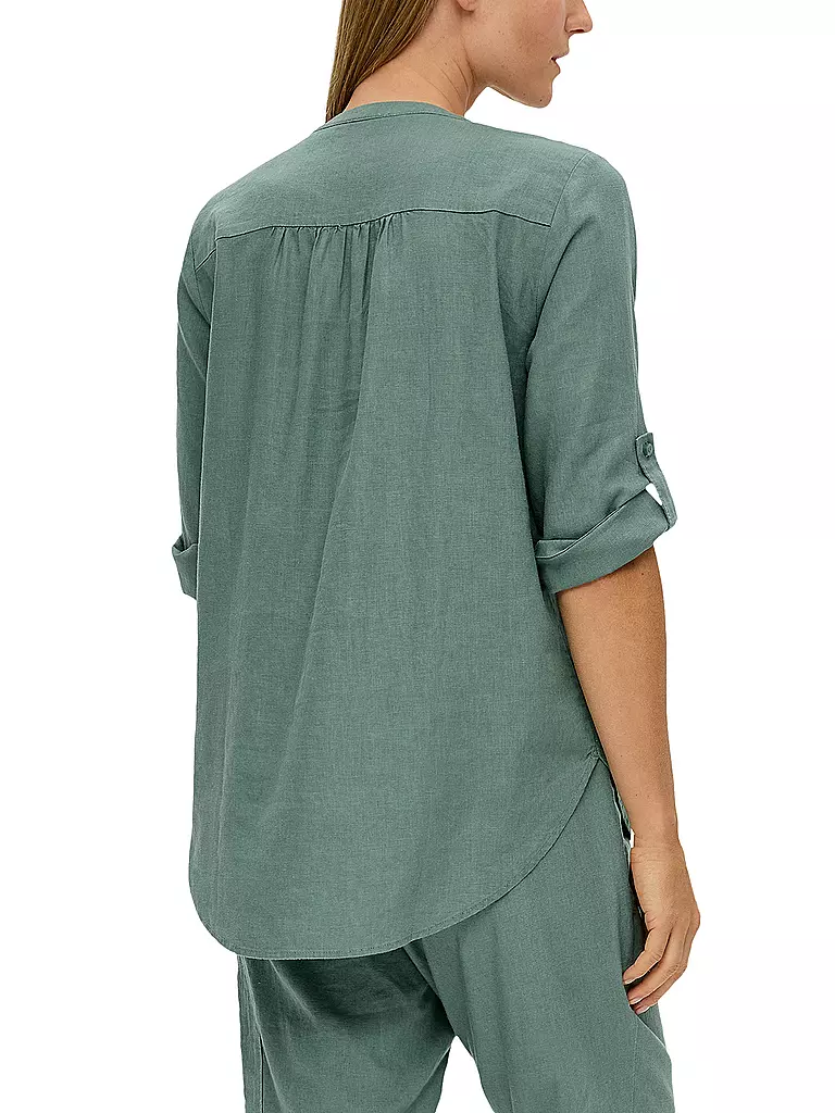S.OLIVER | Leinenbluse | Petróleo