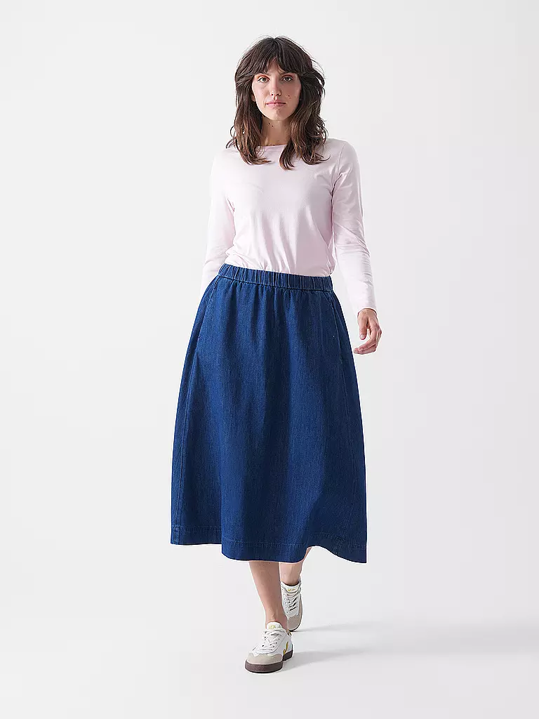 S.OLIVER | Midi falda | dunkelblau