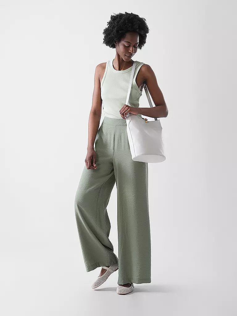 S.OLIVER | Pantalón de pierna ancha | Oliva
