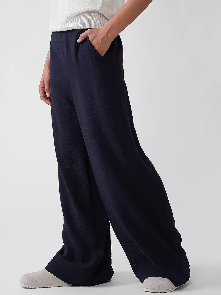 S.OLIVER | Pantalón de pierna ancha | Azul oscuro
