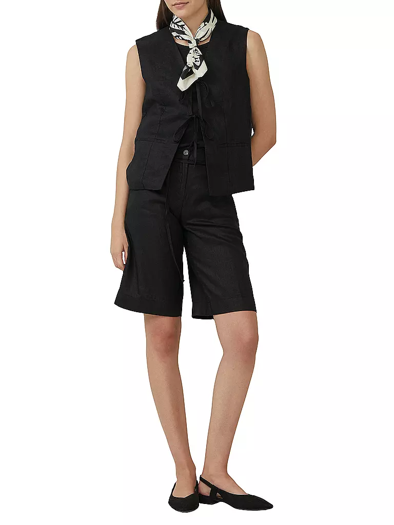 S.OLIVER | Shorts de lino | Negro