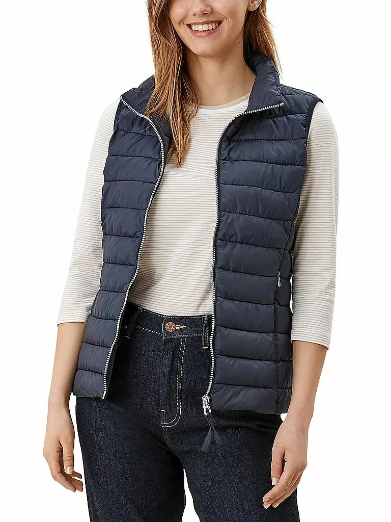 S.OLIVER | Steppgilet | Azul oscuro