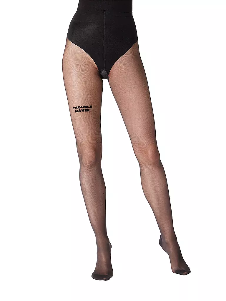 SAINT SASS | Strumpfhose TROUBLEMAKER 40 schwarz | Negro