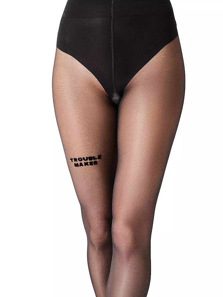 SAINT SASS | Strumpfhose TROUBLEMAKER 40 schwarz | Negro