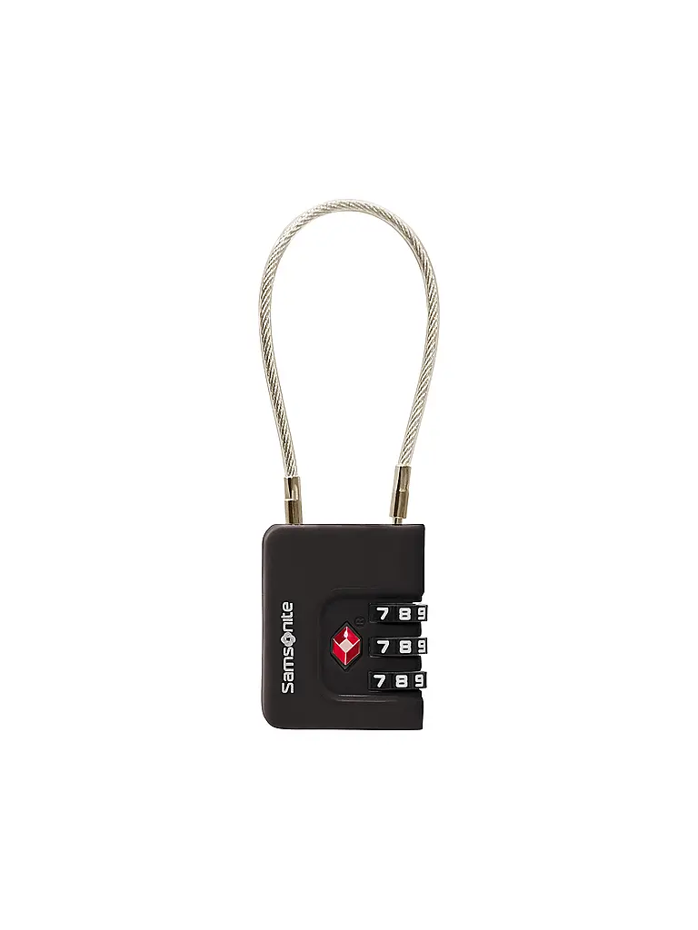 SAMSONITE | Candado de cable TSA de 3 dígitos TA REVOLUTION negro | Negro