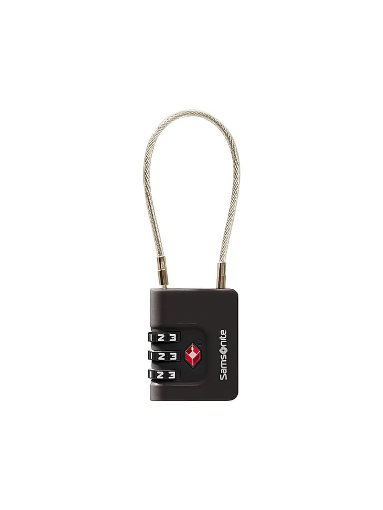 SAMSONITE | Candado de cable TSA de 3 dígitos TA REVOLUTION negro | 