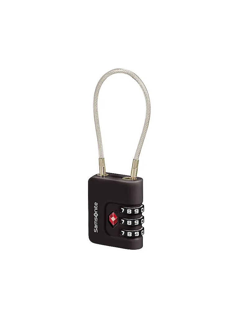 SAMSONITE | Candado de cable TSA de 3 dígitos TA REVOLUTION negro | 