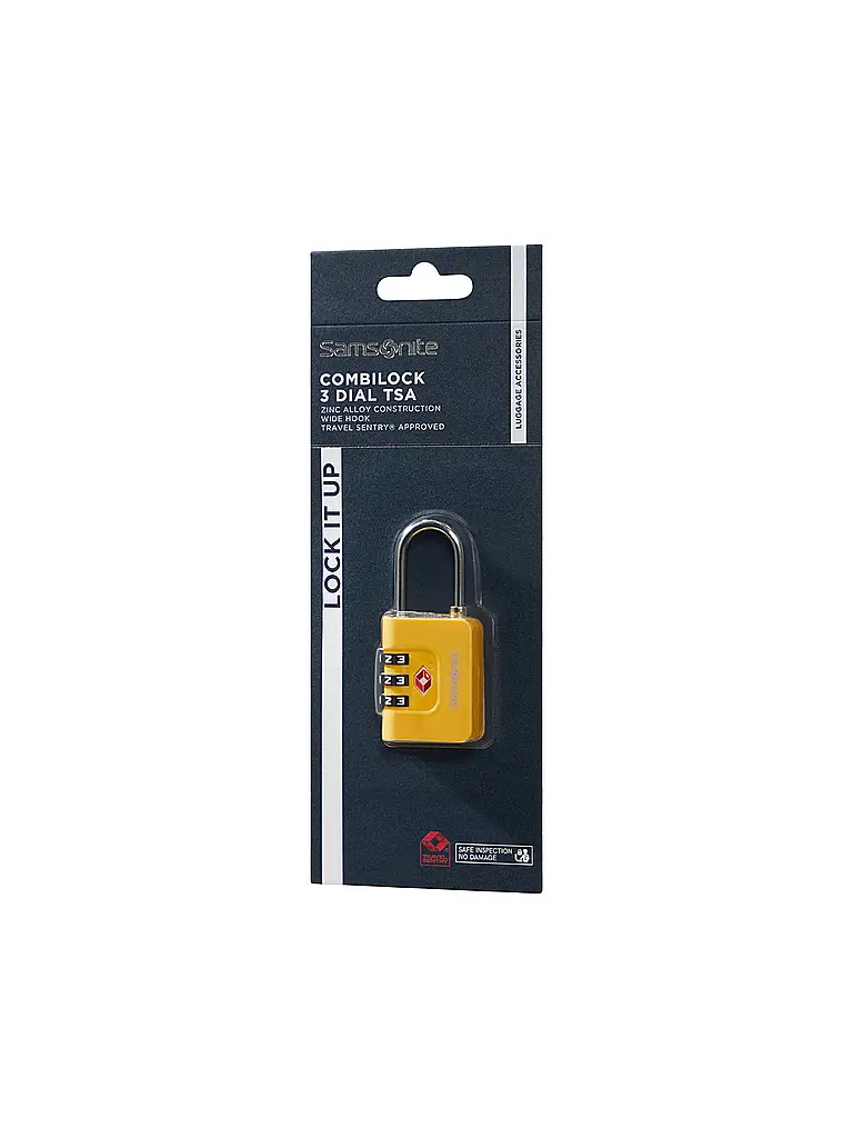 SAMSONITE | Candado de combinación TSA de 3 dígitos TA REVOLUTION amarillo | Amarillo