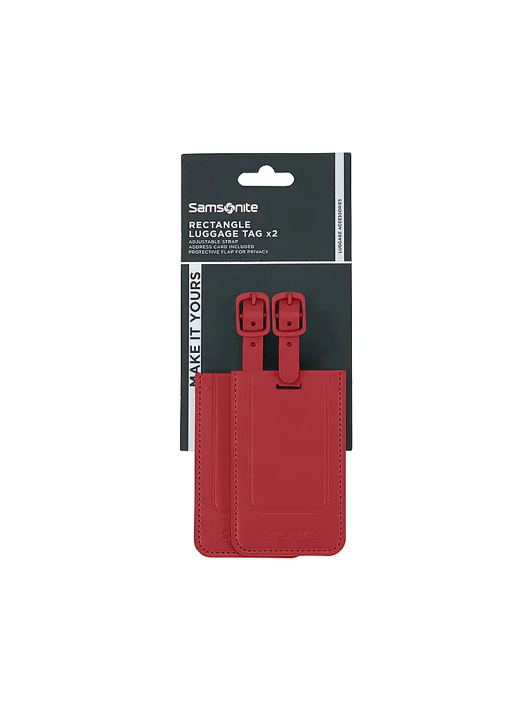 SAMSONITE | Identificador de equipaje TA REVOLUTION, paquete de 2, rojo | Rojo