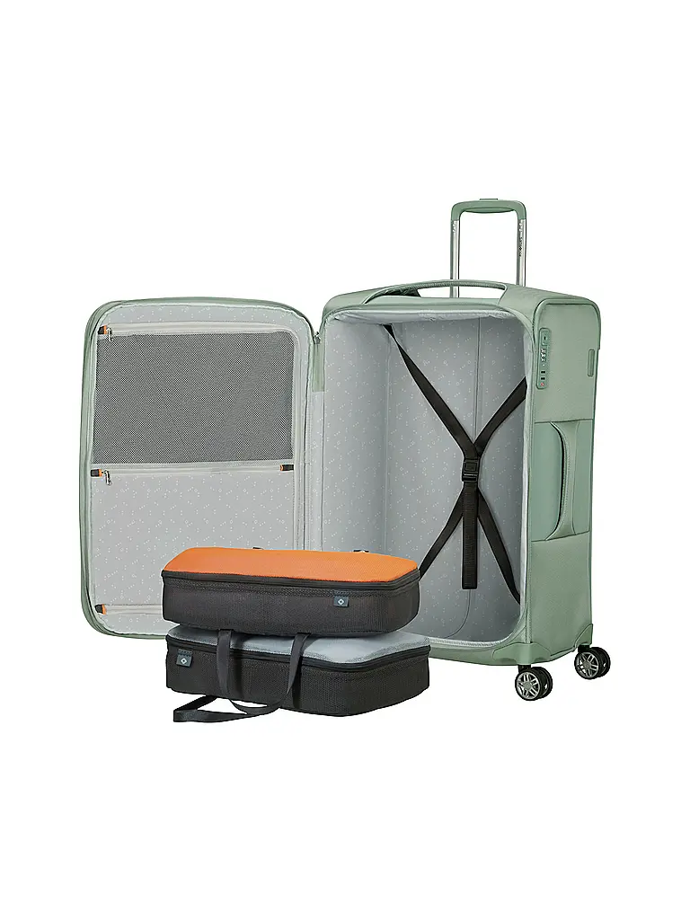 SAMSONITE | Trolley blando RE-LITE SPINNER 67cm expandible salvia | Verde claro