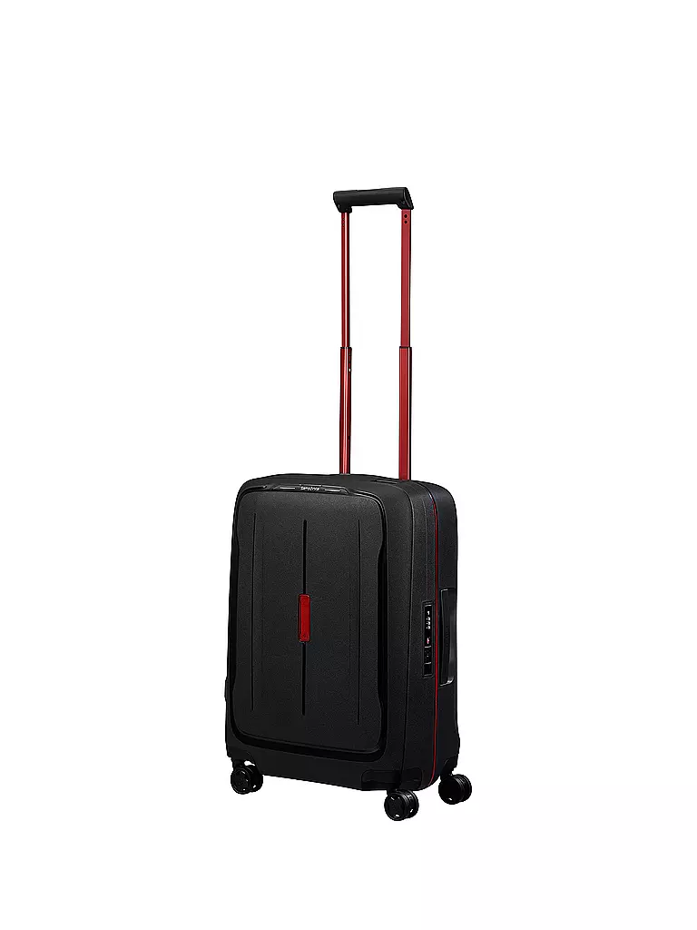 SAMSONITE | Trolley ESSENS SPINNER 55cm charcoal/red  | Negro