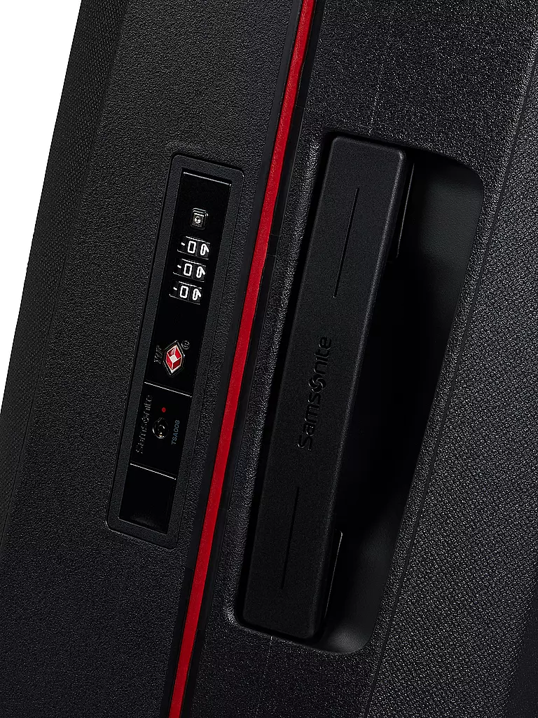 SAMSONITE | Trolley ESSENS SPINNER 55cm charcoal/red  | Negro