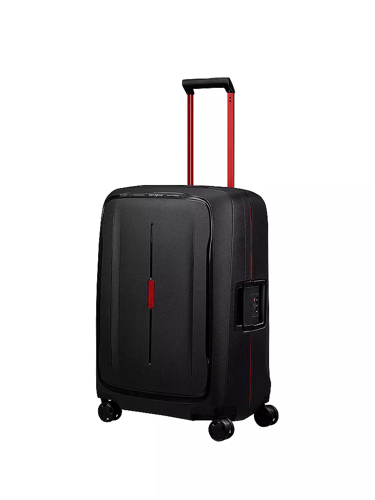SAMSONITE | Trolley ESSENS SPINNER 69cm charcoal/red | Negro
