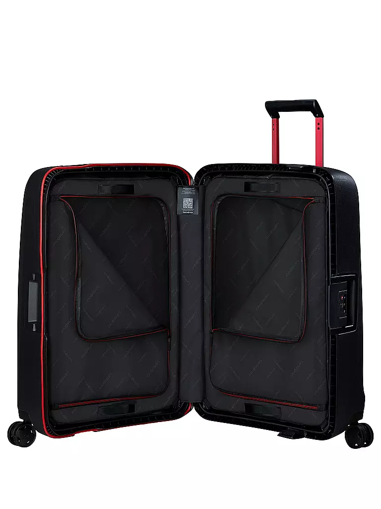 SAMSONITE | Trolley ESSENS SPINNER 69cm charcoal/red | Negro