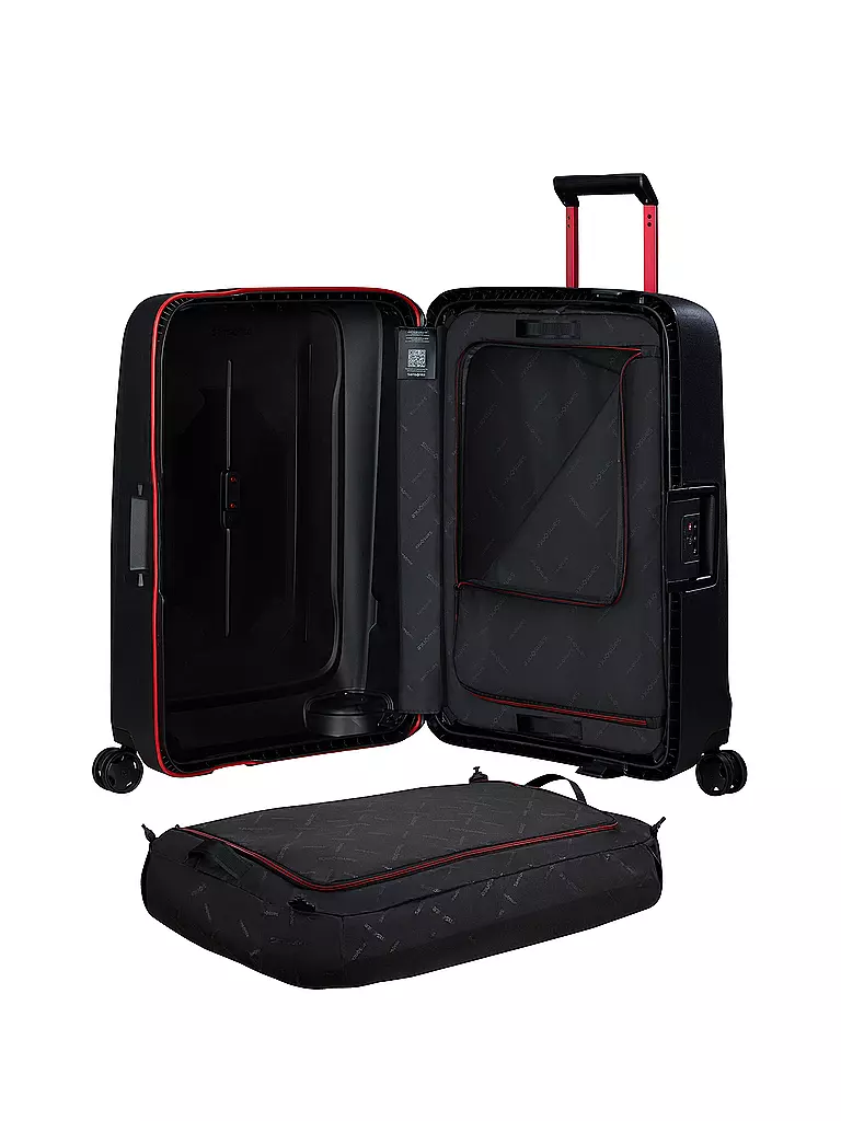 SAMSONITE | Trolley ESSENS SPINNER 69cm charcoal/red | Negro