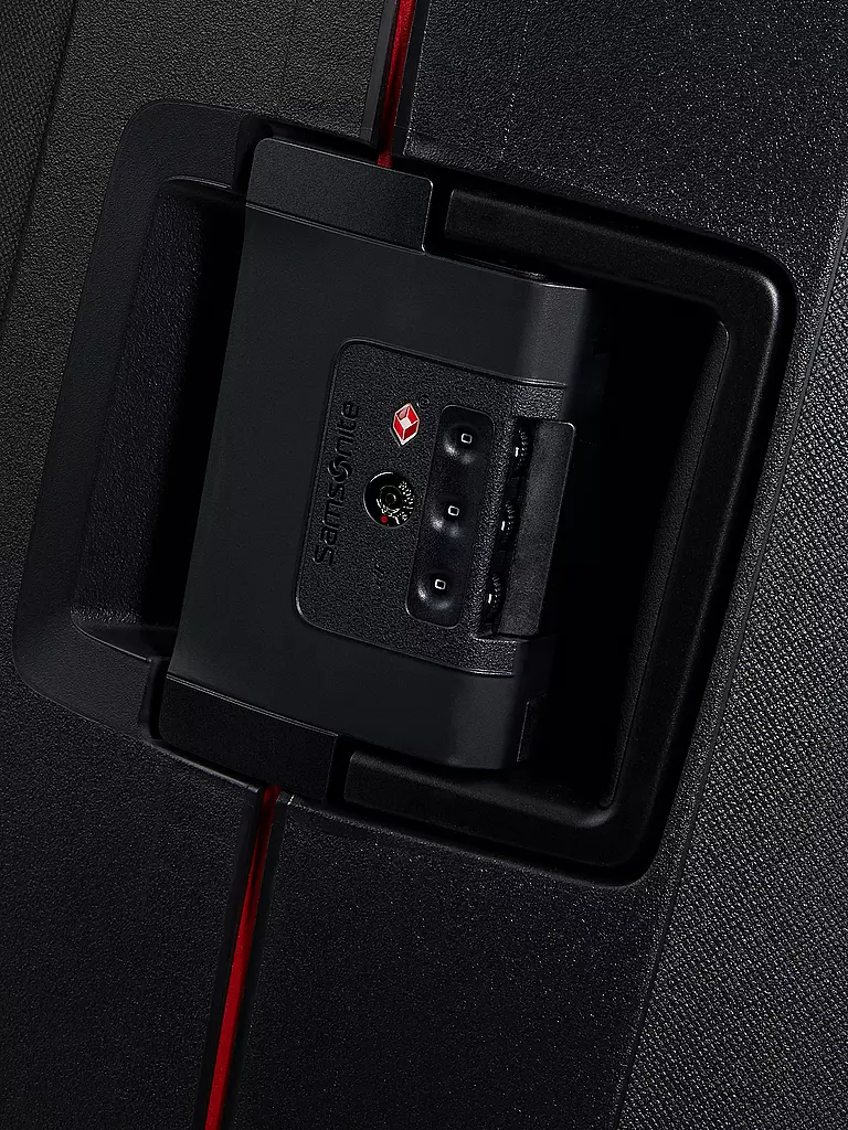 SAMSONITE | Trolley ESSENS SPINNER 69cm charcoal/red | Negro