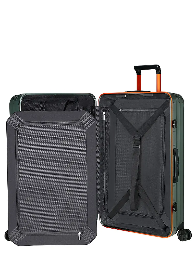 SAMSONITE | Trolley LITE BOX ALU™" 75cm Sage / Orange | Verde oscuro