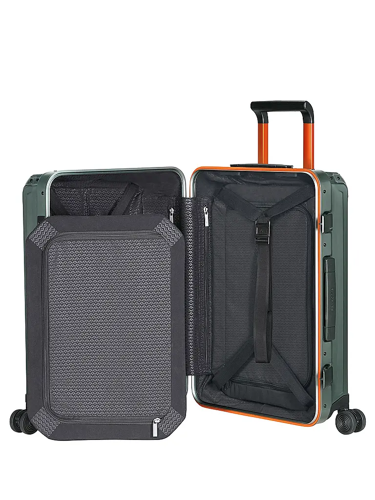 SAMSONITE | Trolley Lite-Box Alu™ 55cm Salvia / Naranja | Verde oscuro