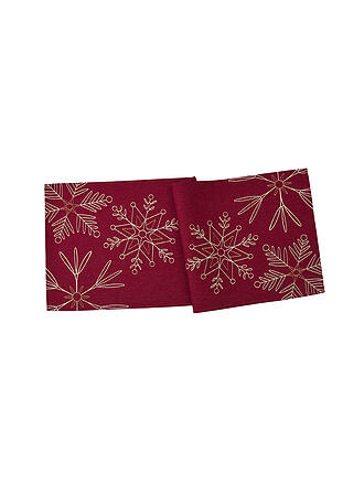 SANDER | Camino de mesa navideño 50x138cm SNOWFLAKES Rojo