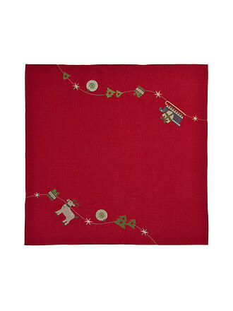 SANDER | Mantel individual de Navidad 85x85cm DEER Rojo