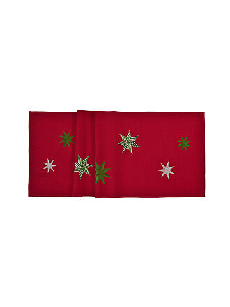 SANDER | Camino de mesa navideño 50x150cm ESTRELLA Rojo