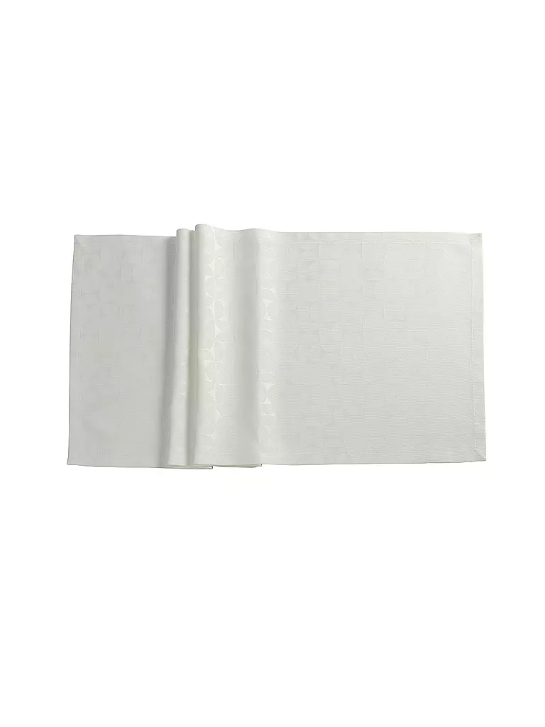 SANDER | Camino de mesa 50x140cm ORA JAQUARD Crudo | Blanco