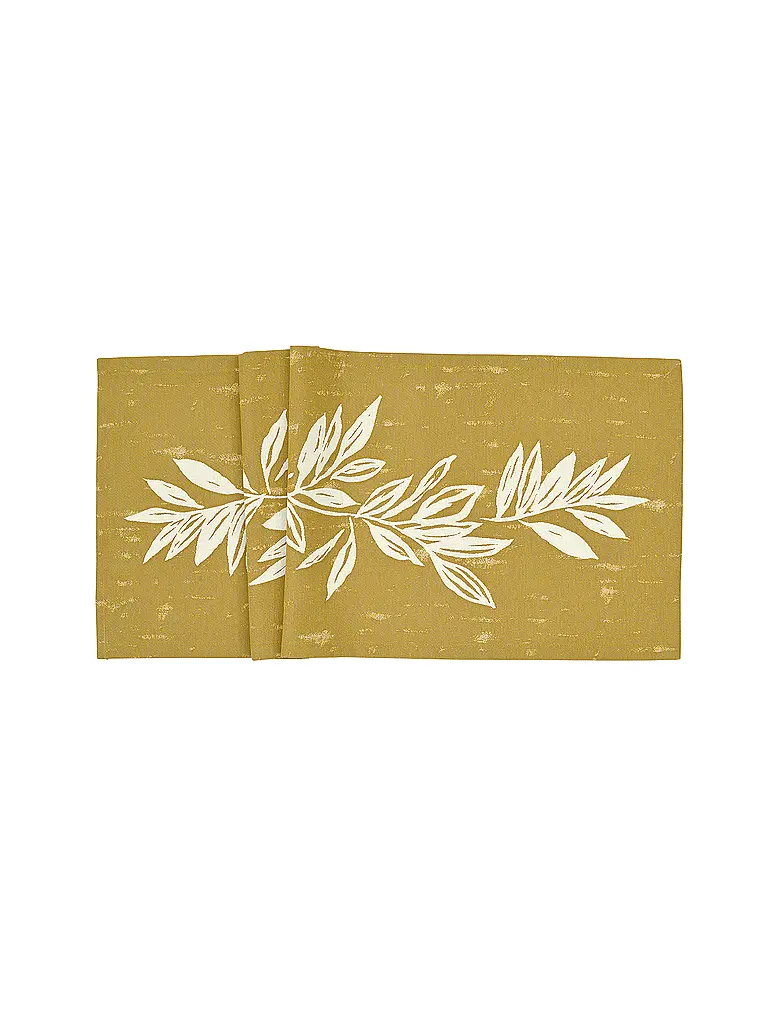 SANDER | Camino de mesa BIG LEAVES 50x140cm Honey | Camel