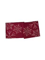 SANDER | Camino de mesa navideño 50x138cm SNOWFLAKES Rojo | Rojo