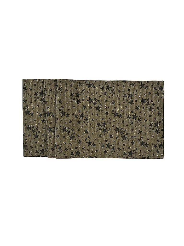 SANDER | Camino de mesa navideño 50x140cm STELLE D'ORO Coffee | Marrón