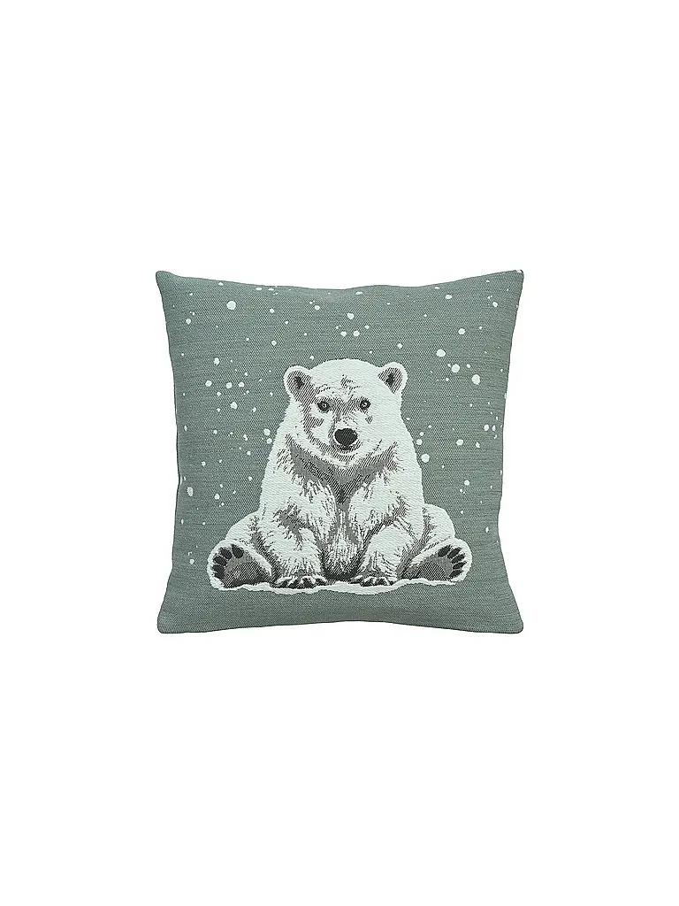 SANDER | Funda de cojín navideña 45x45cm ARKTOS Blue Fox | Menta