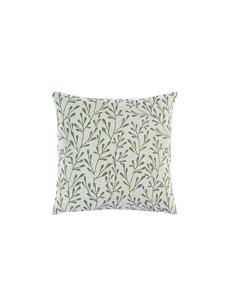 SANDER | Funda de cojín navideña 50x50cm MISTY Crudo/Verde | Verde