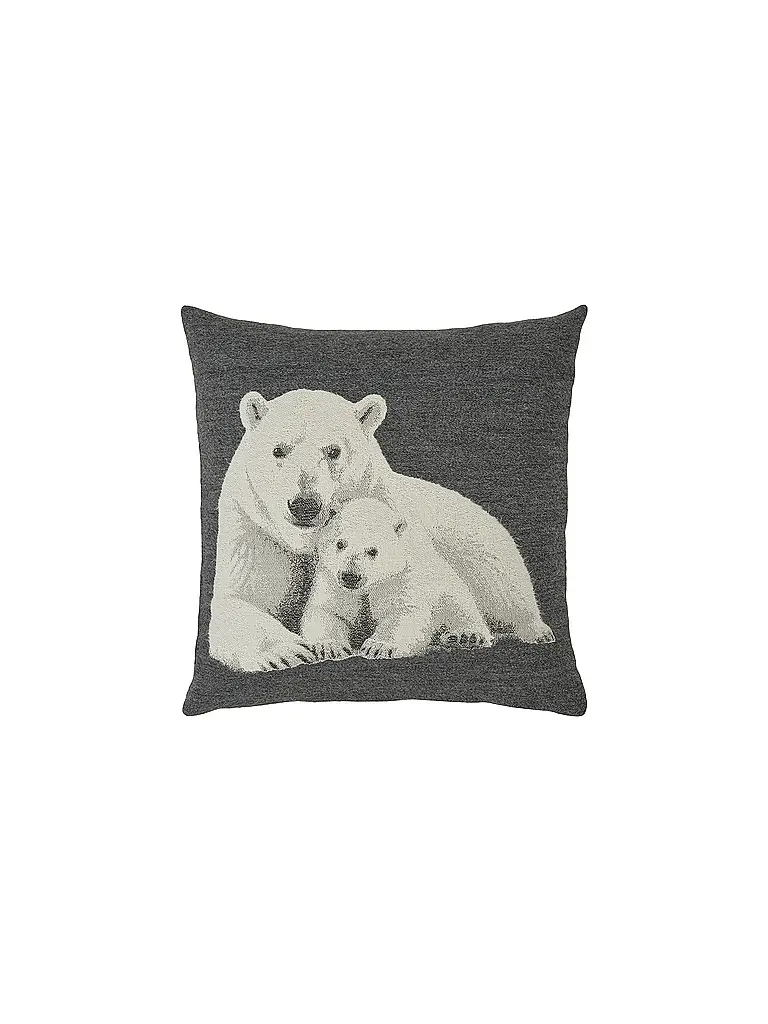 SANDER | Funda de cojín navideña 60x60cm BIG BEARS Graphite | Gris