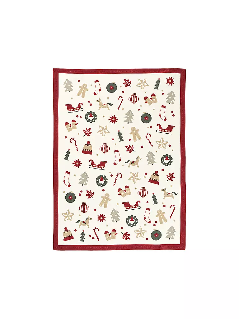 SANDER | Geschirrtuch ALL 4 X-MAS 50x70cm Rojo / Verde | Rojo
