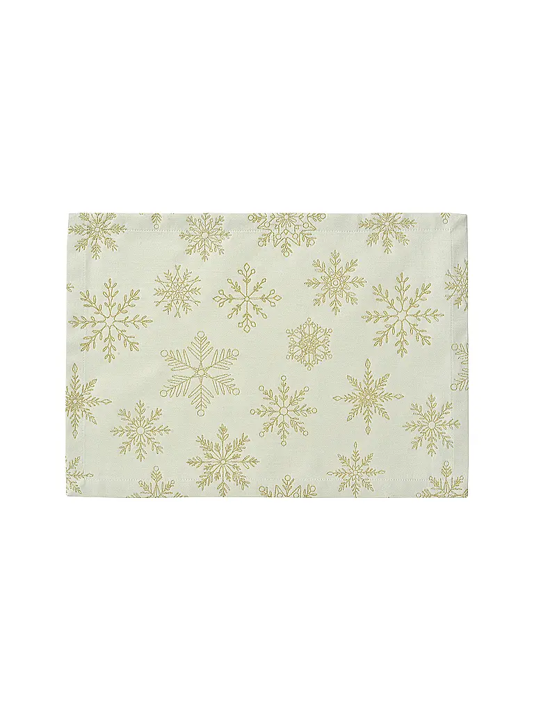 SANDER | Individual de Navidad 35x50cm CRISTALLO LUCE Ecru/Oro | Crema