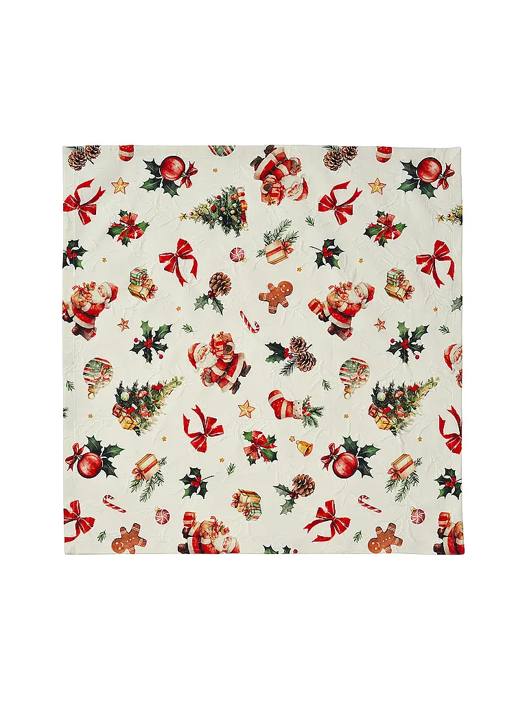 SANDER | Mitteldecke navideña 85x85cm CAPTAIN REINDEER Original | Crema