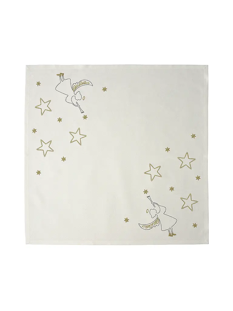 SANDER | Mitteldecke navideña 85x85cm STARDUST Ecru | Crema