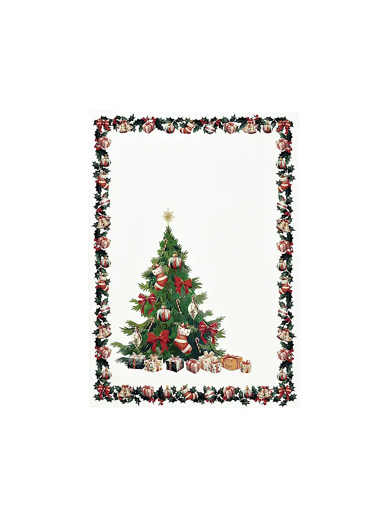 SANDER | Paño de cocina navideño 50x70cm ÁRBOL FELIZ Original | Beige