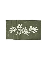 SANDER | Camino de mesa BIG LEAVES 50x140cm Honey | Verde oscuro