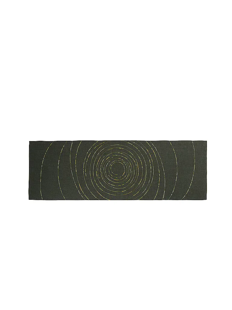SANDER | Tischläufer CHIMES 50x150cm Verde cazador | Verde oscuro