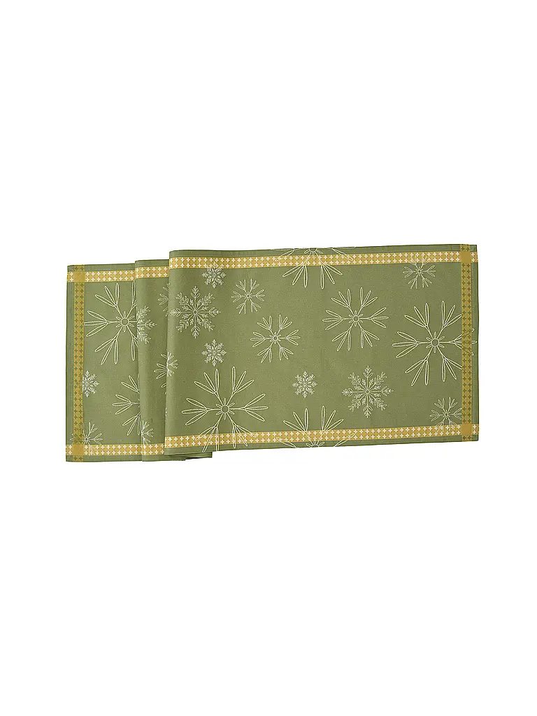 SANDER | Tischläufer navideño 47x150cm Olive Red | Oliva