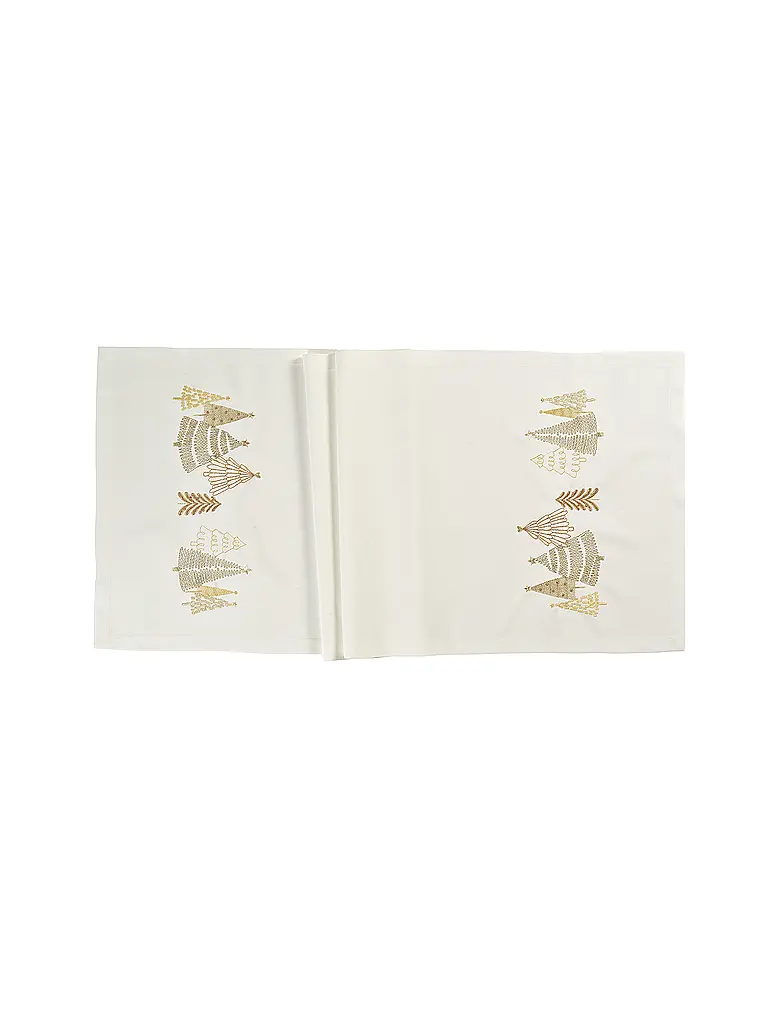 SANDER | Tischläufer TINY TREES 50x150cm Crudo | Crema