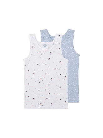 SANETTA | Camiseta interior para niña, paquete de 2, blanco