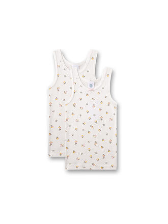 SANETTA | Top de niña - Camiseta interior, paquete de 2, white pebb