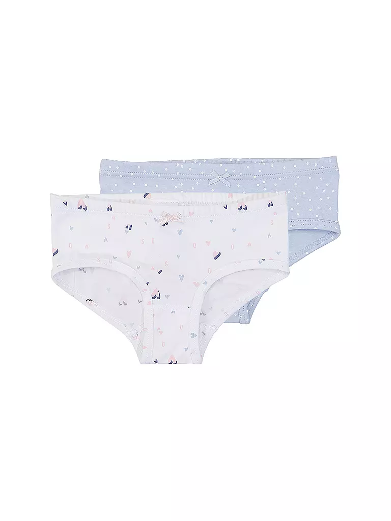 SANETTA | Bragas para niña, paquete de 2, blanco | weiss